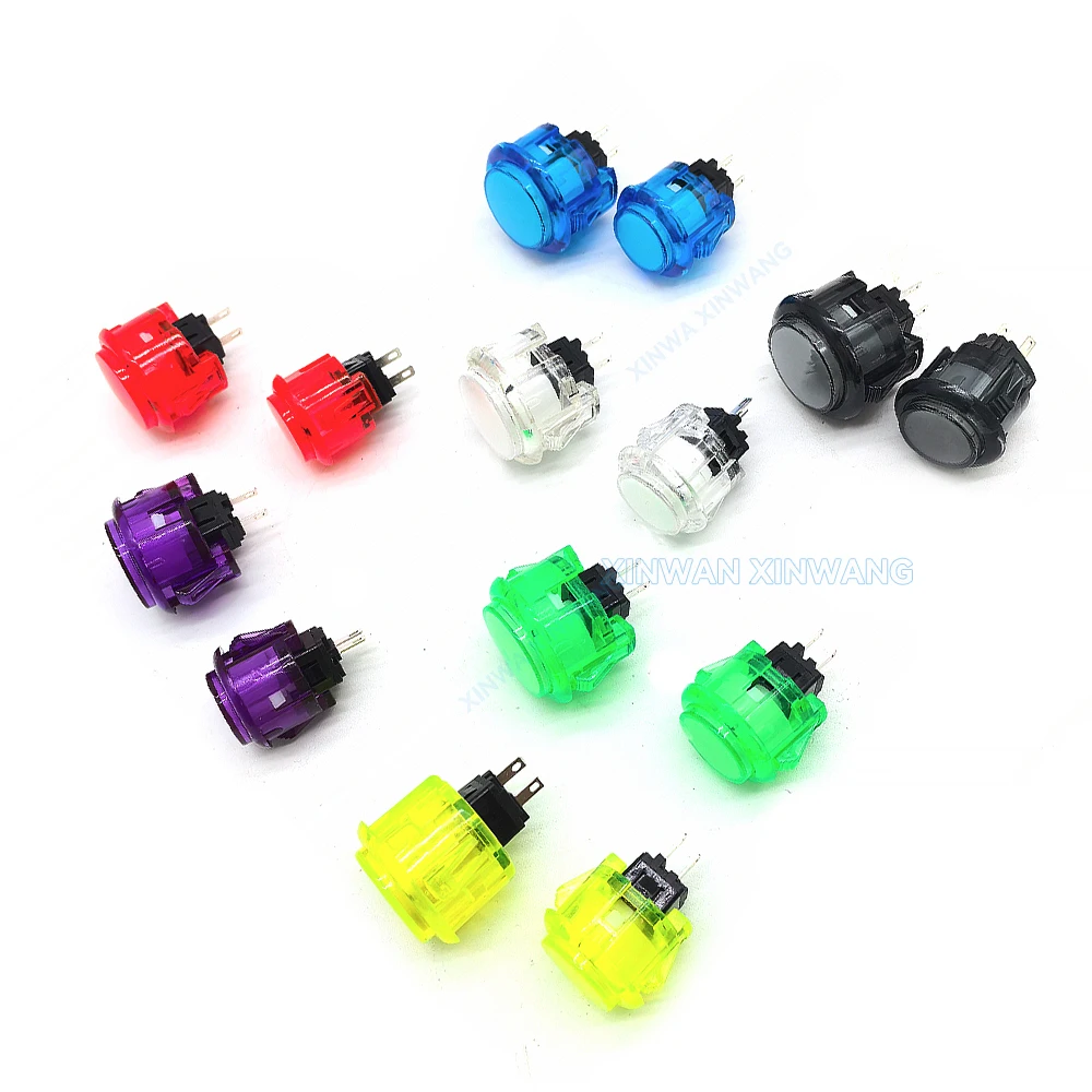 10x klarer Druckknopf 24mm 30mm langlebige Multi kade Videospiel konsole Kopie Sanwa Vus Hitbox Controller Tablero Arcade PC Neo Geo