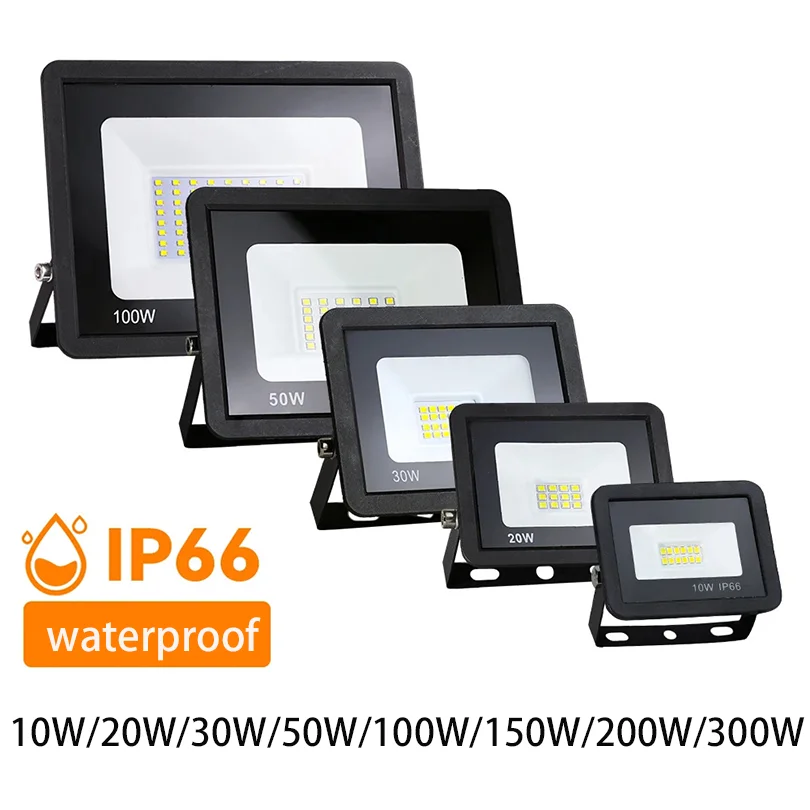 Hohe Helligkeit LED Flutlicht 10W 20W 30W 50W 100W 150W 200W 300W AC110V/220V Flutlicht Für Garten Straße Außen Beleuchtung