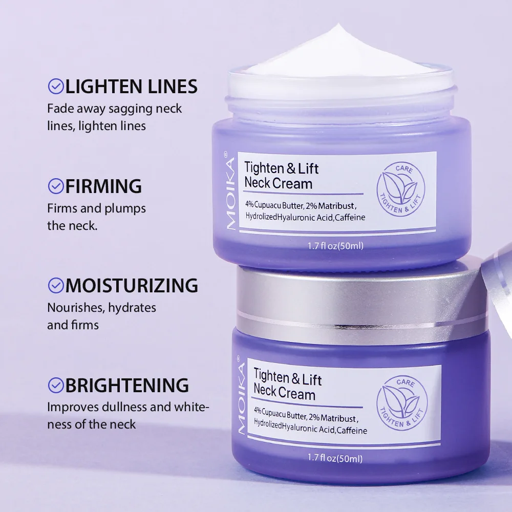 Halscreme, Anti-Aging, straffend, Lifting für den Hals, Doppelkinn-Reduzierer, feine Linien, Protein-Creme, Feuchtigkeitscreme, Halsverjüngungscreme Image