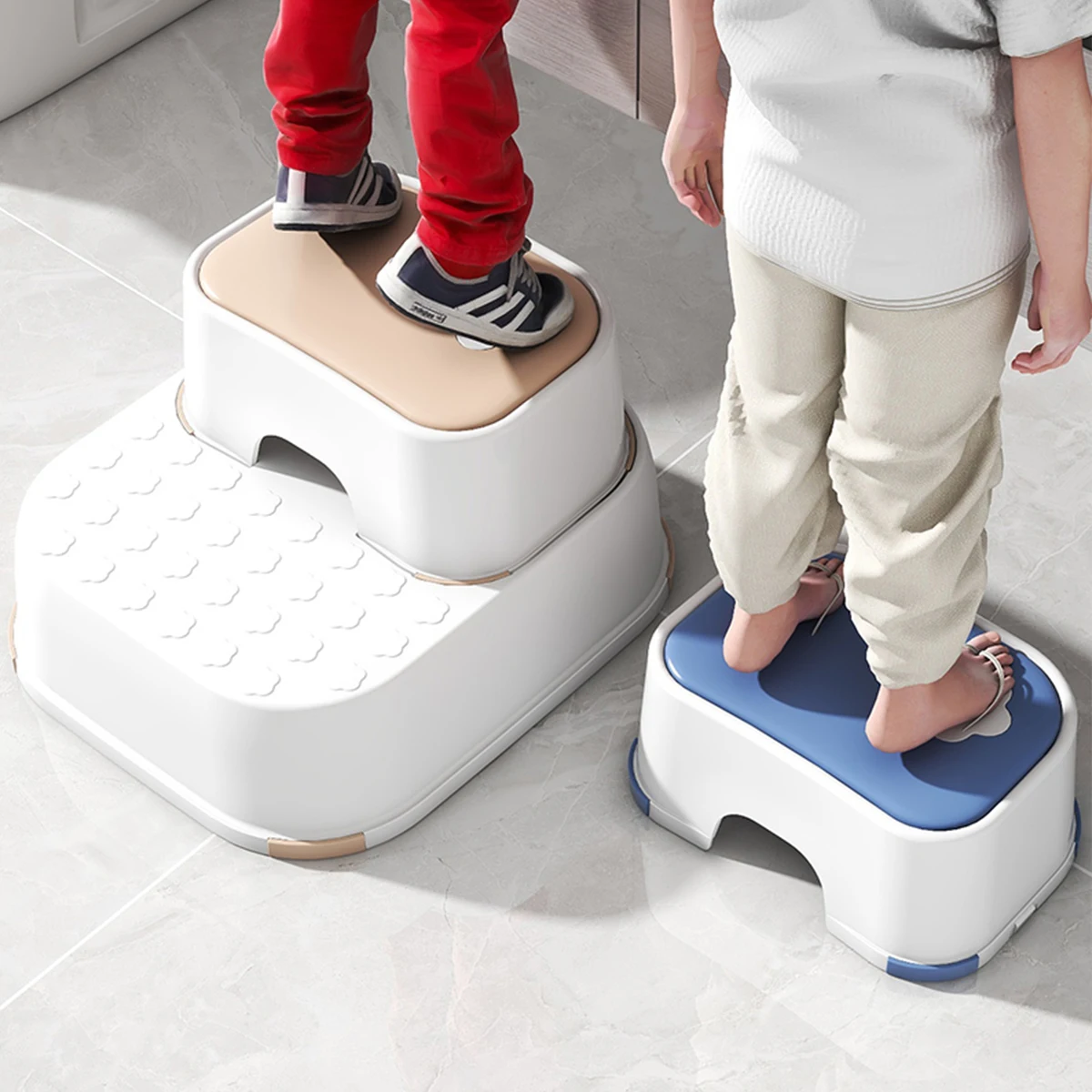 WORTHBUY Kinder Tritt hocker Bad rutsch feste Sicherheit Trainings hocker Waschen Tritt hocker für Kinder Wohnzimmer Bad möbel