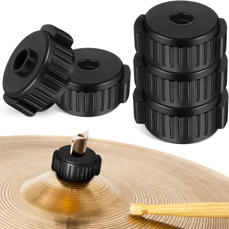 6/12 Stück Kunststoff-Beckenmuttern, schnell verstellbare Beckenmutter für Percussion-Trommel-Set, Percussion-Ersatzteile, feste Schnalle Image