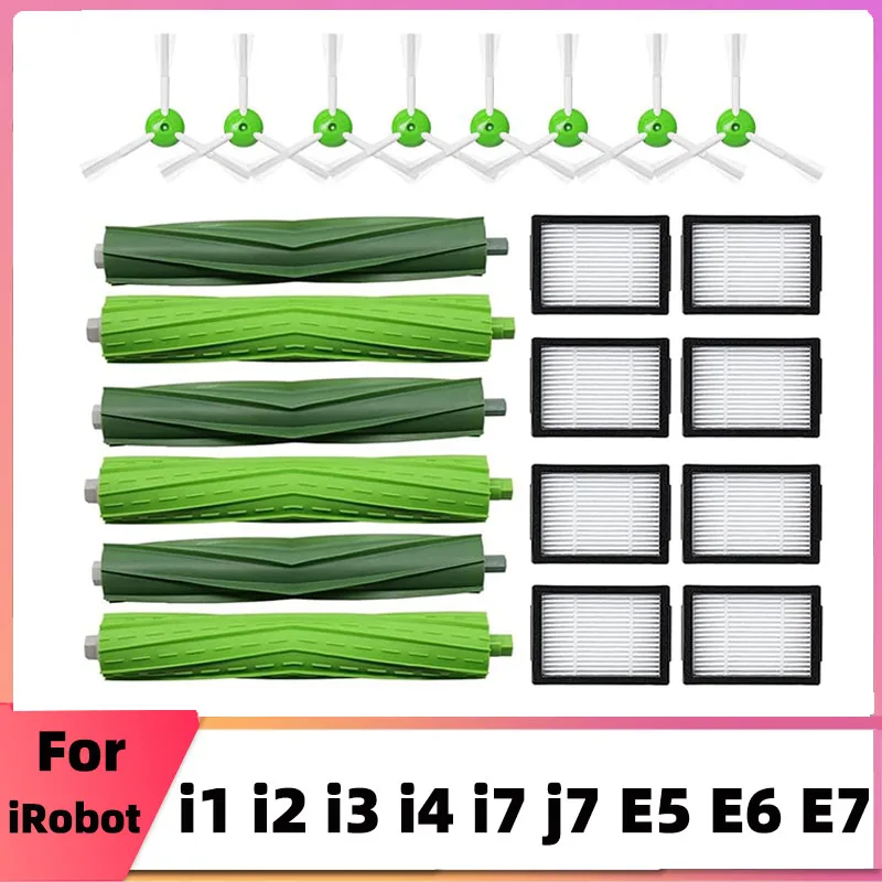 Hepa-Filter Seitenbürste Ersatzteile für iRobot Roomba E I J Serie E5 E6 i7 i6 i1 i2 i3 i3+ i4 i8 E7 Staubsauger Teil Image