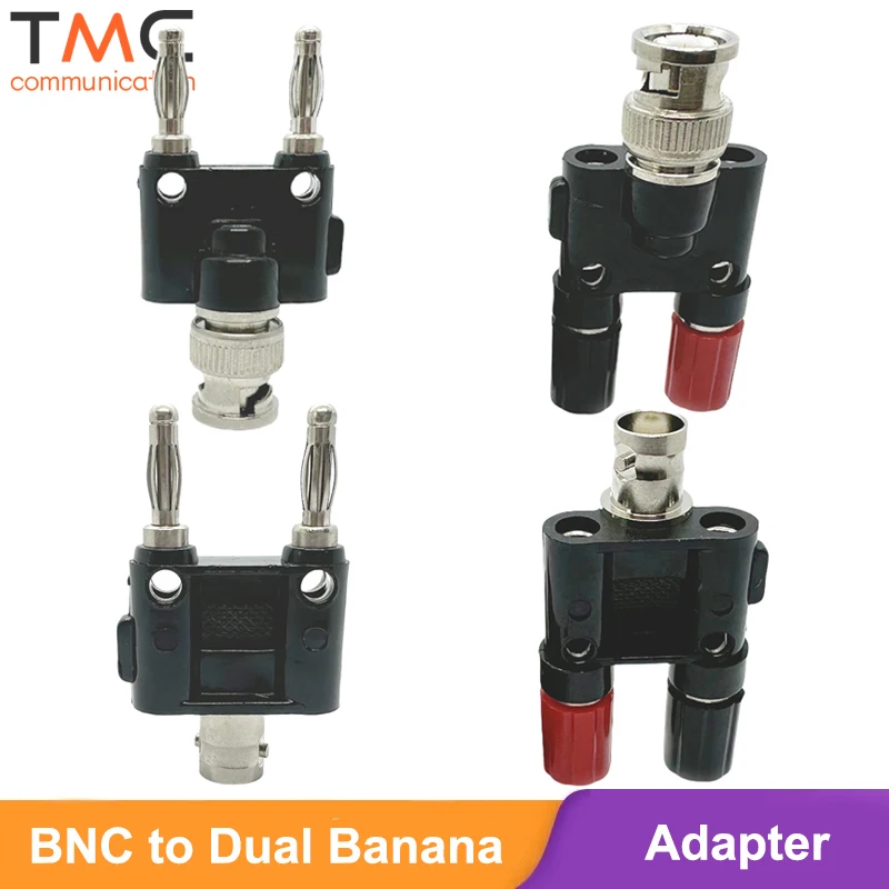 BNC auf Bananenstecker Splitter, BNC-Buchse auf Dual-Bananenbuchse, Klemmadapter, HF-Koaxialadapter für HF-Radioantennen