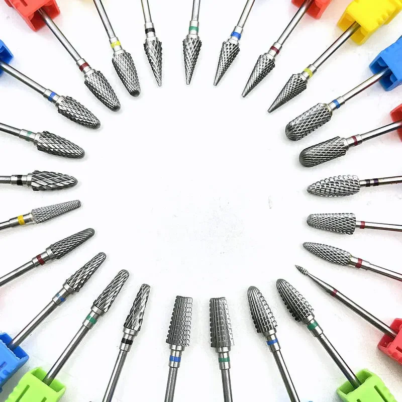 33 Stil Wahl Wolfram Hartmetall Nagel Bohrer Bits Maschine Nagel Cutter Nagel Datei Maniküre Hartmetall Nagel Bohrer Dental Bohrer Image