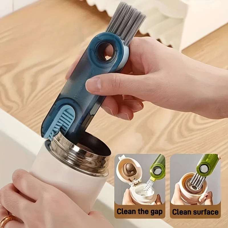 1PC reinigung pinsel drei in eine tasse pinsel wasser tasse reinigung artefakt thermos flasche spalt U-förmigen tasse mund tasse deckel pinsel Image