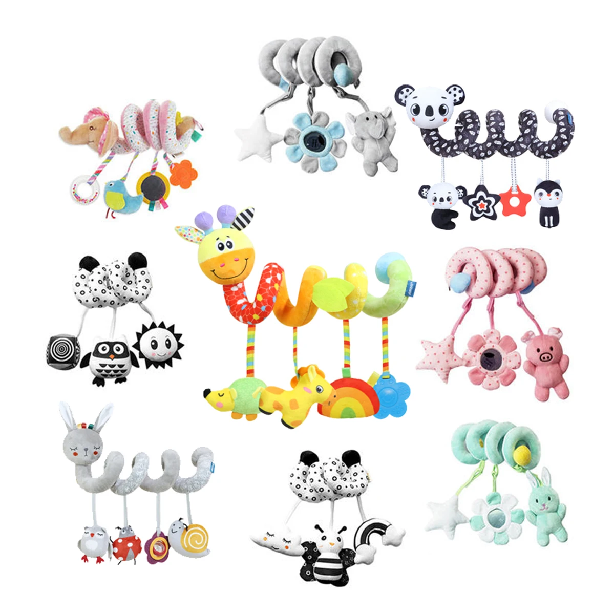 Sensorische Baby Plüsch Rassel Spielzeug Kinderwagen Musical Mobile Hängen Spielzeug Baby Rasseln Mobiles Babys Neugeborene Spiele Spielzeug 0 6 12 monate