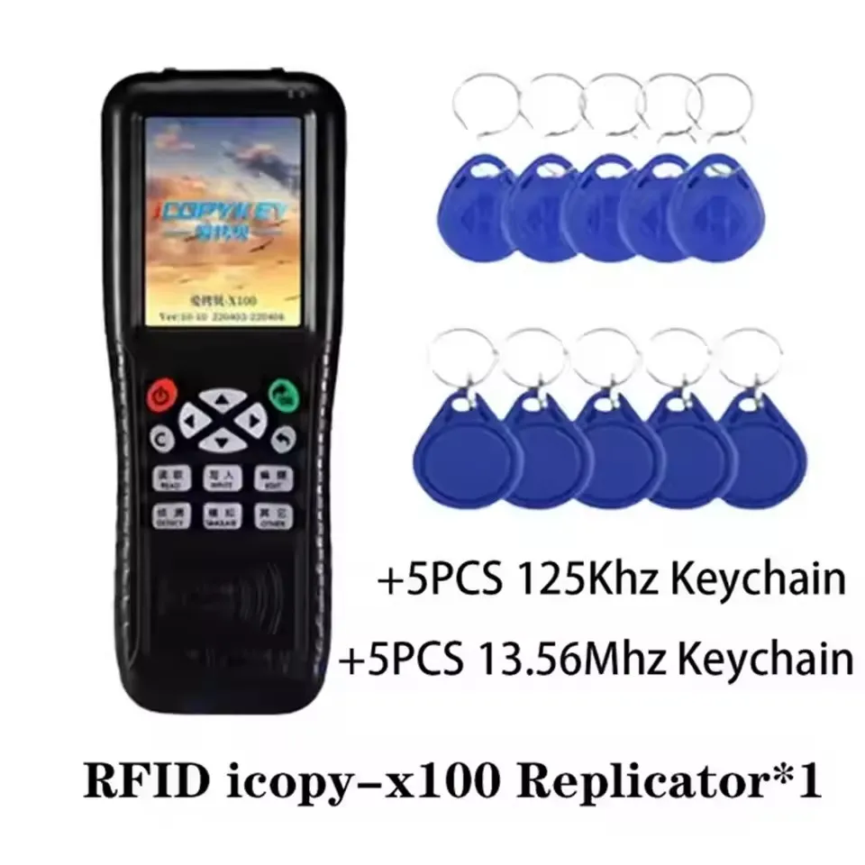 X100 Icopy RFID-Kopierer mit vollständiger Dekodierungsfunktion Smart Card Key 3 5 8-Version Neueste NFC IC ID Duplicator Reader Writer