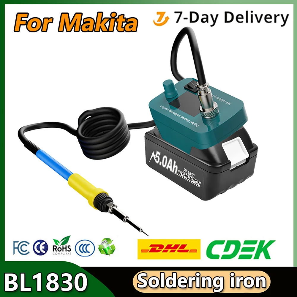 Akku-Lötkolbenwerkzeug für Makita BL1830 mit 18 V 5000 mAh Akku für BL1815 BL1840 BL1850 BL1860 Lötkolbenmaschine Image