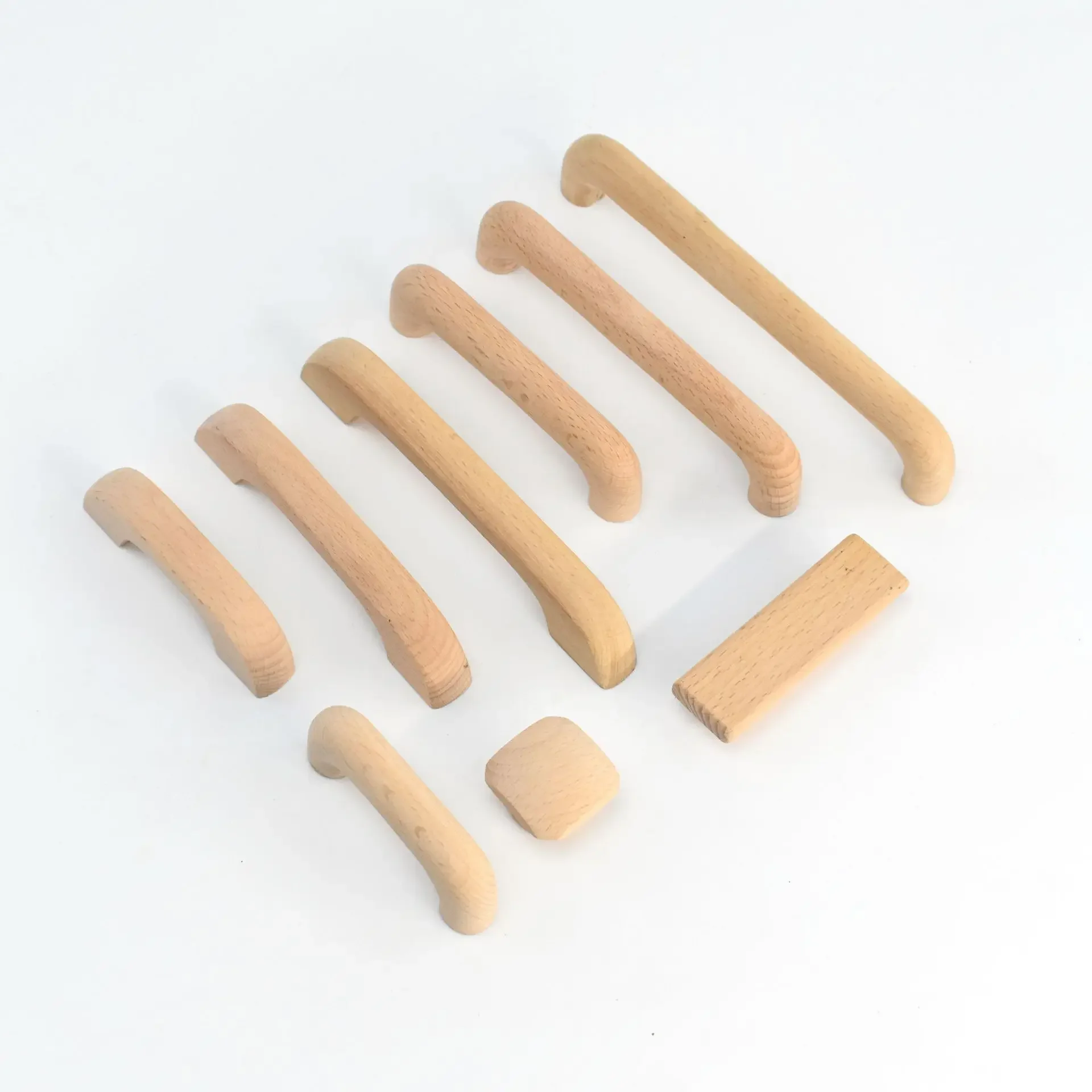 Griffe aus Buchenholz, Küchenschrankgriff, Schublade, Massivholzmöbel, Holztür, Schubladenknöpfe, Schrankgriffe für Möbel