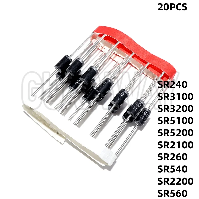 20PCS SR3100 SB3100 MBR3100 SR5100 SR5200 SR2100 SR2200 SR3200 SR560 SR240 SR260 SR540 DO-15 27 SR3100 Schottky diode Image