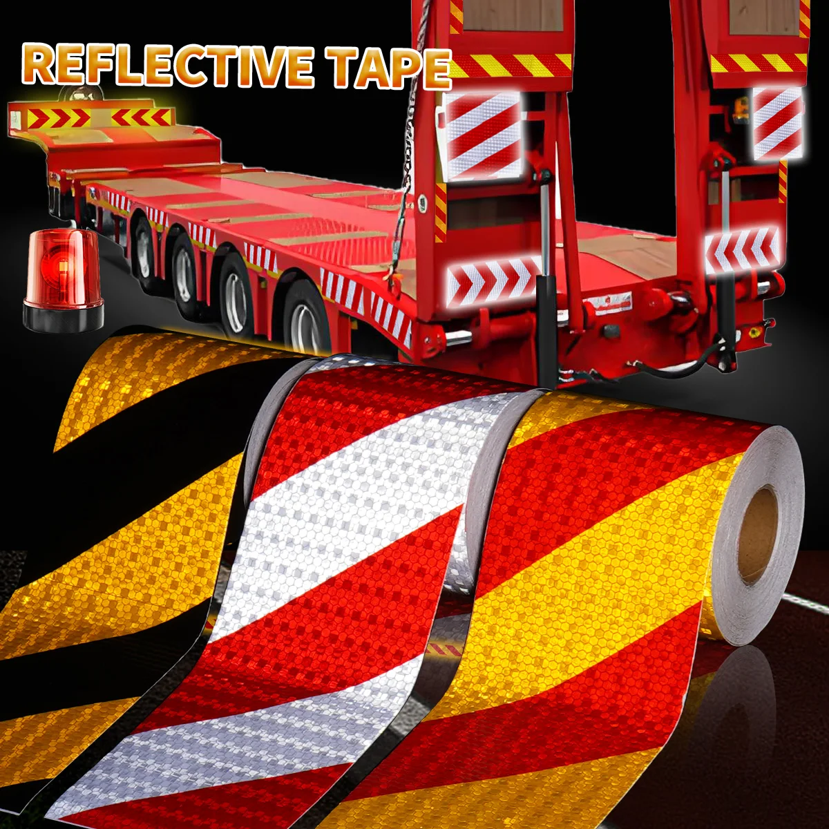 Reflektierende Aufkleber für Autostoßstange, reflektierende Warnstreifen, Klebeband, sichere Reflektor-Aufkleber, Abziehbilder, Sicherheitswarnband Image