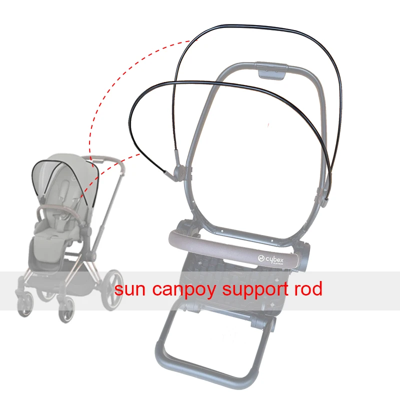 Buggy Sonnenmarkise Stützstange für Cybex Priam 3/4 Mios 2/3 Baldachin Rahmen Dachstrebe Kinderwagen Sitz Sonnenschirm Stützstange