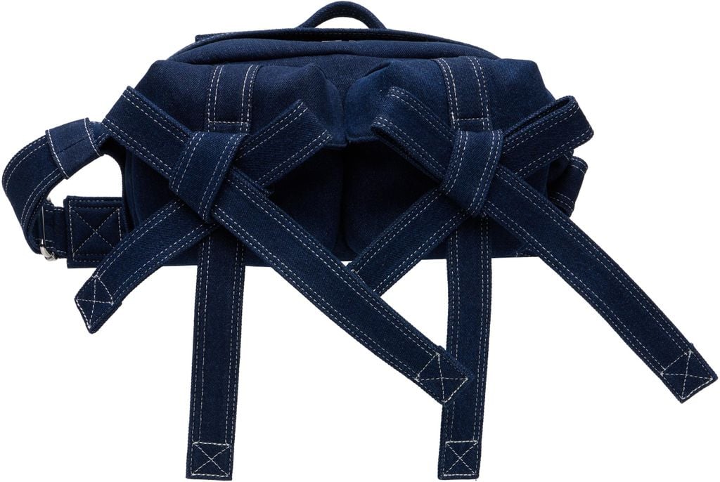 Beaded Classic Bow Crossbody Bag - Blue - Simone Rocha Shoulder Bags