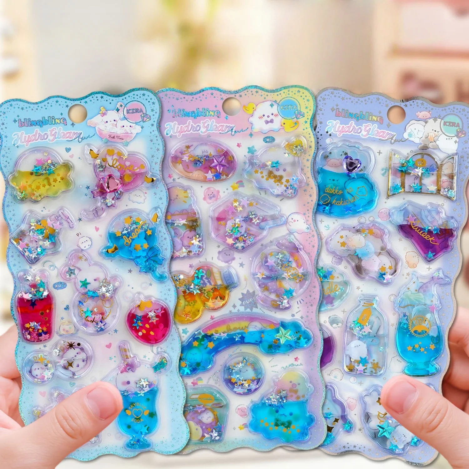 Kawaii Geister-Cartoon-Tiere Katze Hase Wassersticker 3D Scrapbooking DIY Journal Niedliche Aufkleber Schreibwaren Deko Schulgeschenk Image
