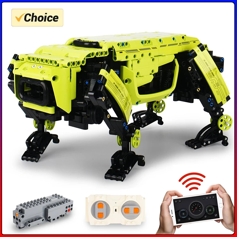 Mould King 15077 Technischer Roboter-Bausatz, RC motorisiertes Boston Dynamics Big Dog Modell, Bausteine für Kinder, Geschenkidee Image