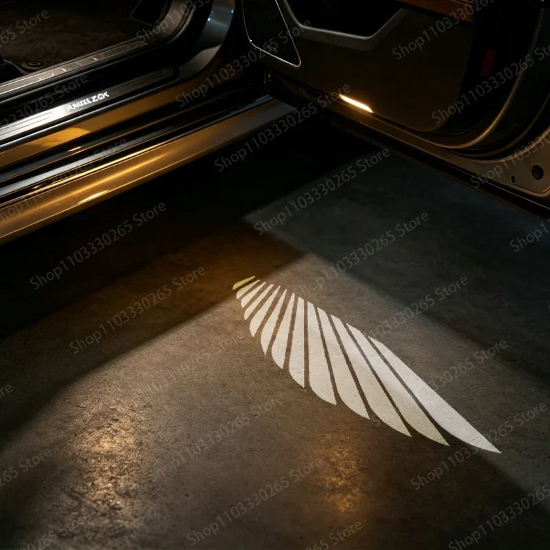 Türbeleuchtung, Bodenbeleuchtung, Türöffnungsprojektor, Engelsflügel-Willkommenslicht, Autozubehör, Autoatmosphäre Image
