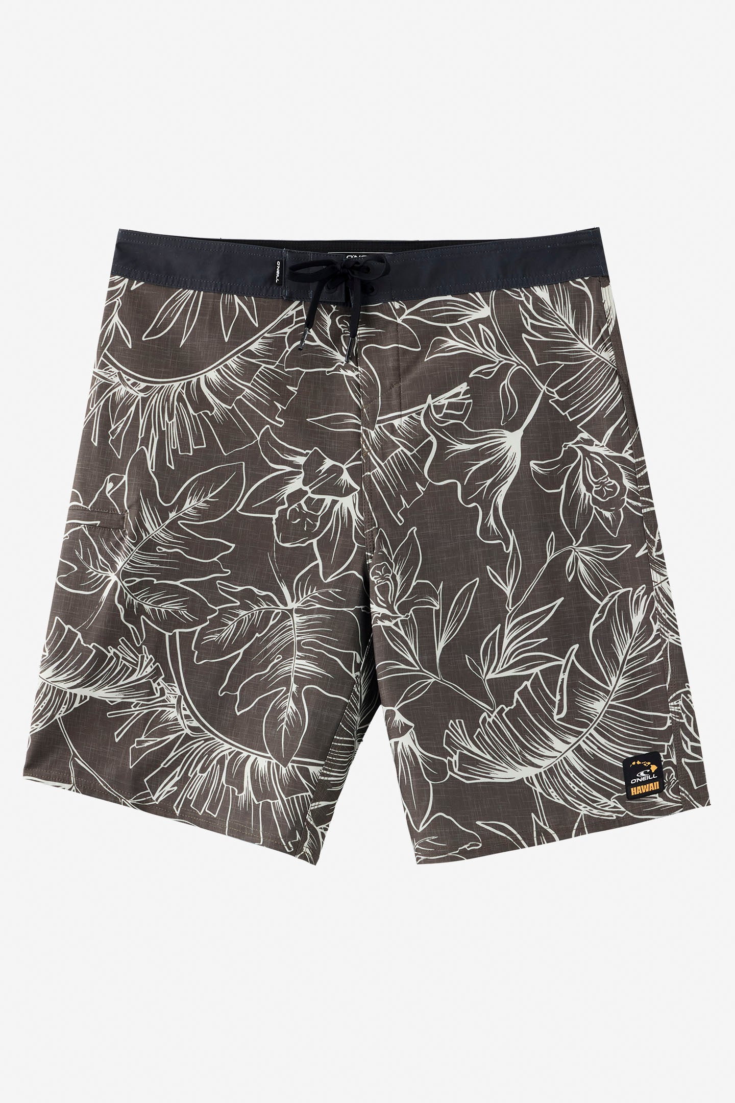 O'Neill Men's Hyperfreak Heat Hawaii 20"" Board Shorts in Turkish Coffee, Size 36, Elastane/Polyester