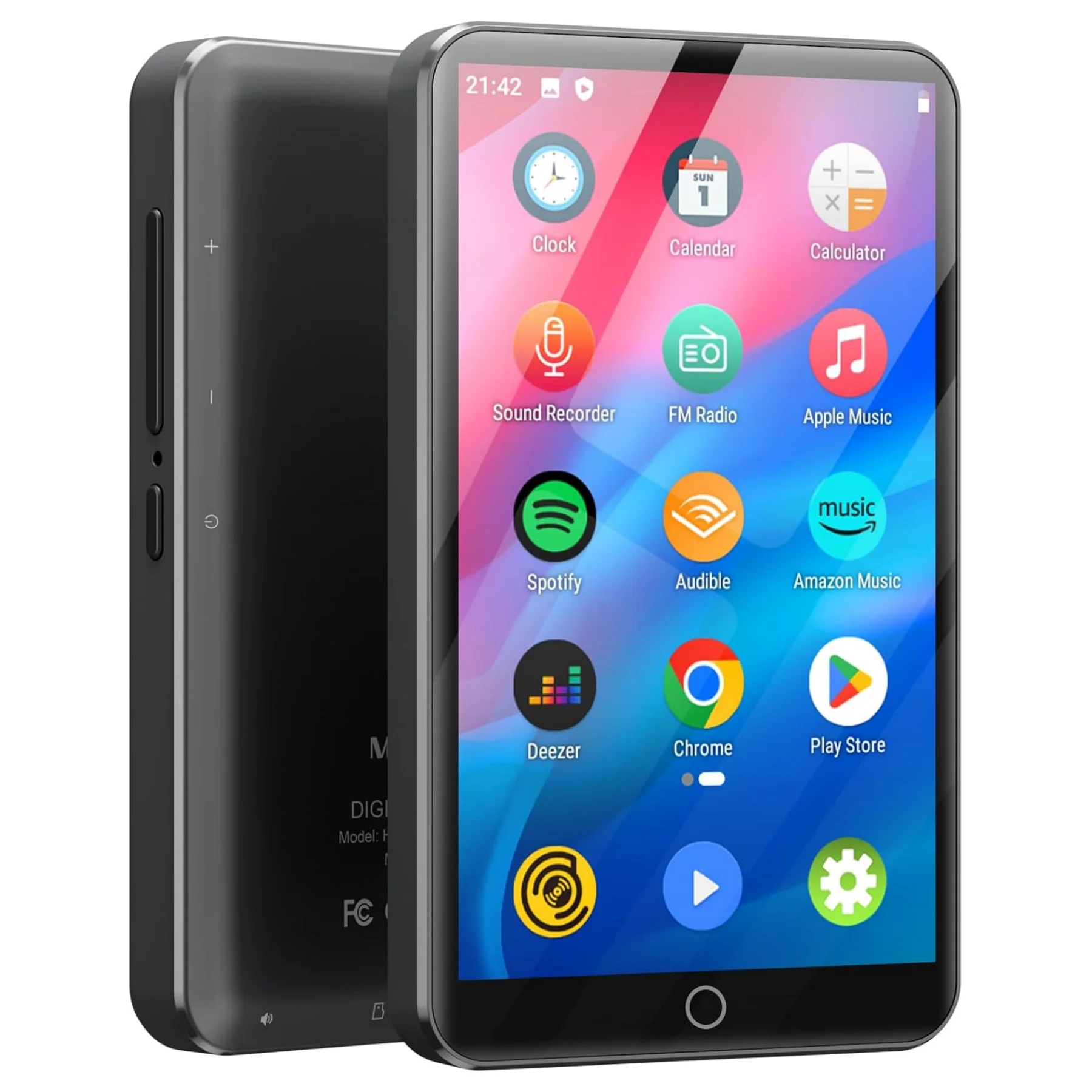 MECHEN MP3-Player mit Android 9.0, Bluetooth und WLAN, MP3-MP4-Player mit Spotify, Audible, Pandora, bis zu 512 GB (Grau)