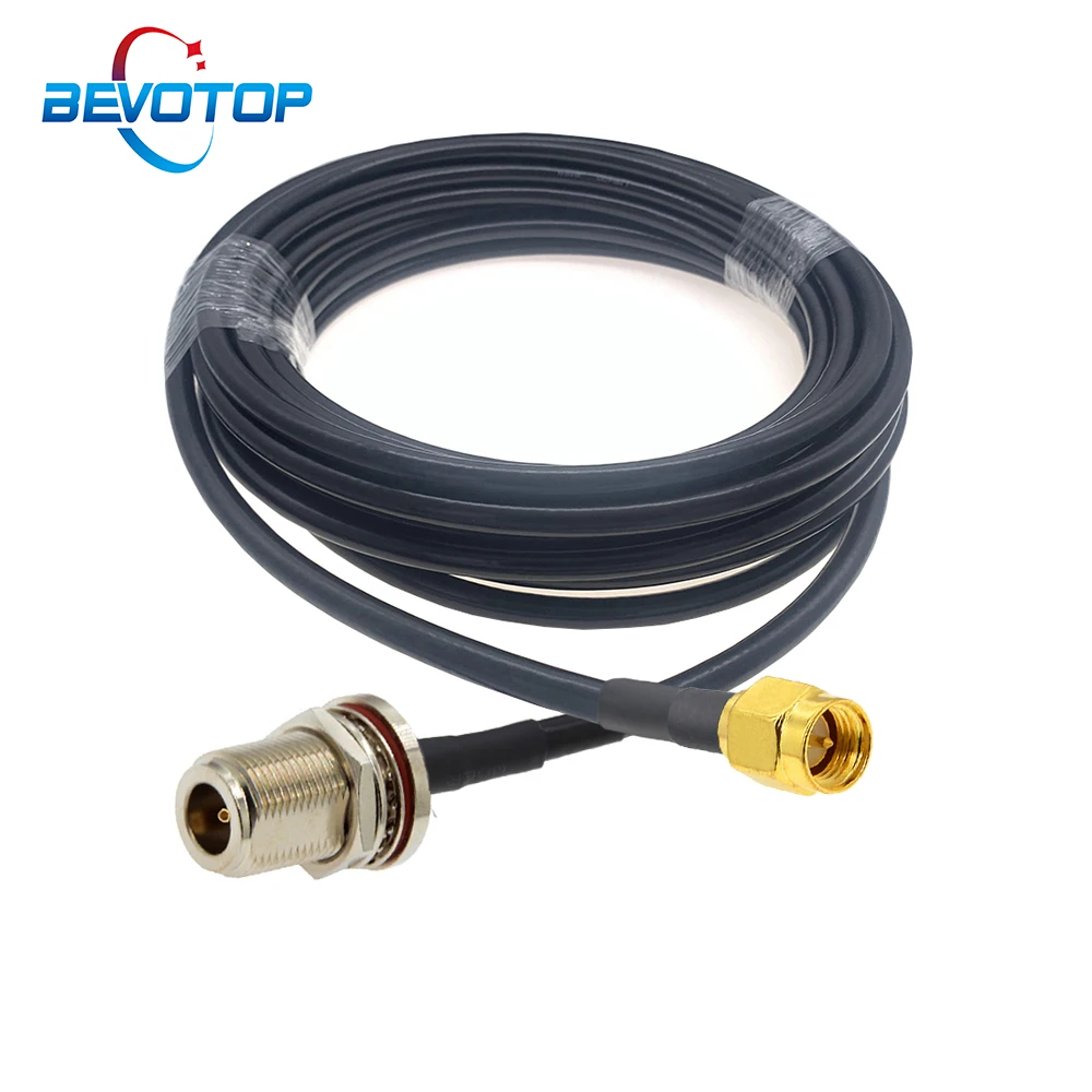 LMR200 SMA-Stecker auf N-Buchse, Schott-Koaxkabel mit geringem Verlust, RF-Verlängerungsbrücke für 4G LTE Wireless Router Gateway Mobilfunkradio Image