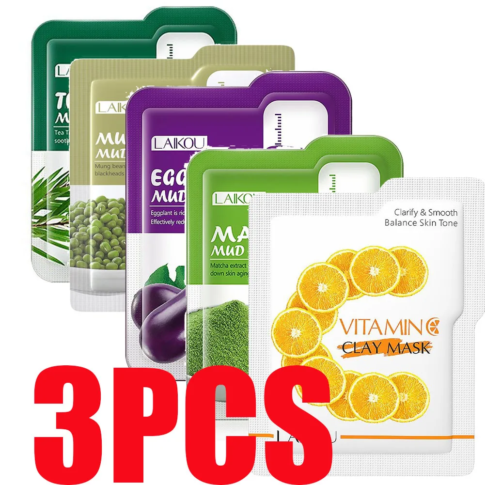 3-teiliges LAIKOU Vitamin C Glowing Mask Set Feuchtigkeitsspendende Straffende Hydrierende Gesichtsmasken Gesichtspflege Image
