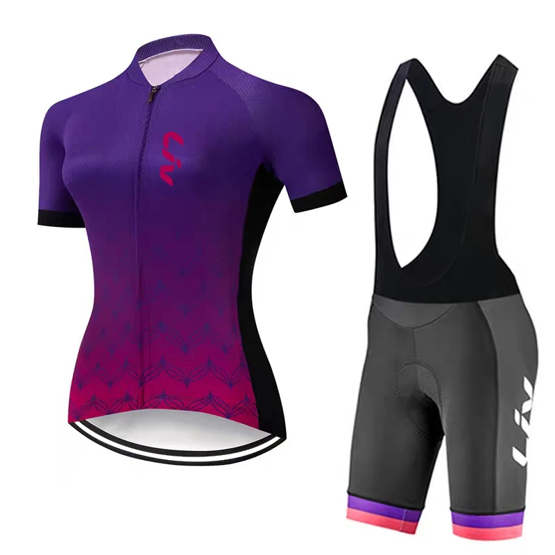 LIV ensemble de vêtements de sport de cyclisme maillot de cyclisme pour femme bavoir de cyclisme d