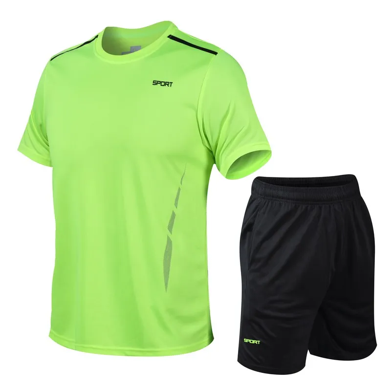 Ensemble de 2 pièces pour homme, survêtement de sport, tenue de fitness, badminton, vêtements de course à pied, jogging, vêtements de sport, ensemble d'entraînement, vêtements de sport