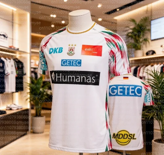Maillot domicile SC Magdeburg Ligue des Champions 25-26, maillot de handball, t-shirt sportif à séchage rapide pour homme, collection automne, assorti pour la famille