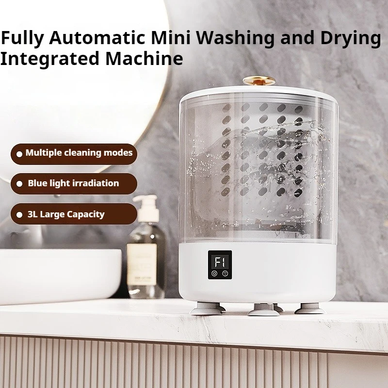 Mini-lave-linge 3L avec essorage, portable, pour vêtements, chaussettes, sous-vêtements, machine à laver pour la maison, machine à laver de voyage