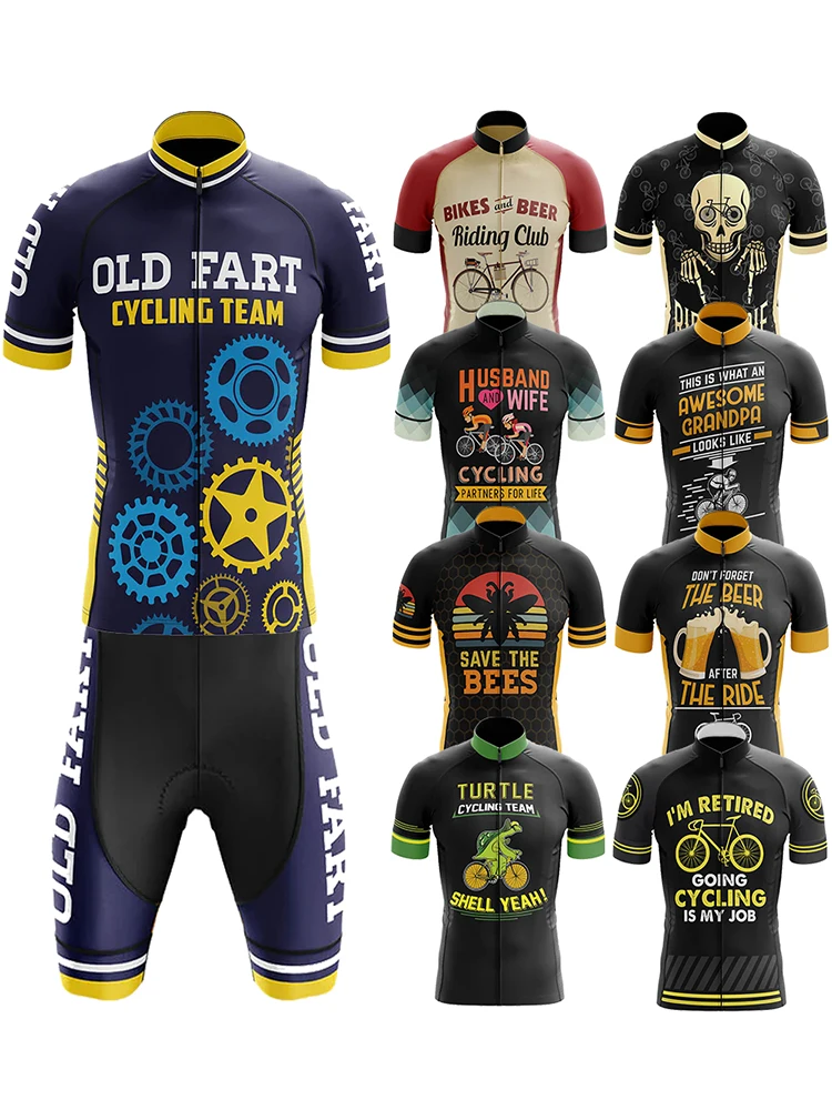 Old Fart Cycling Team Clothes Mtb Male Clothing Equipment Man Professional Shirt Shorts Men Jumper Summer Bike Jersey Bib Men's