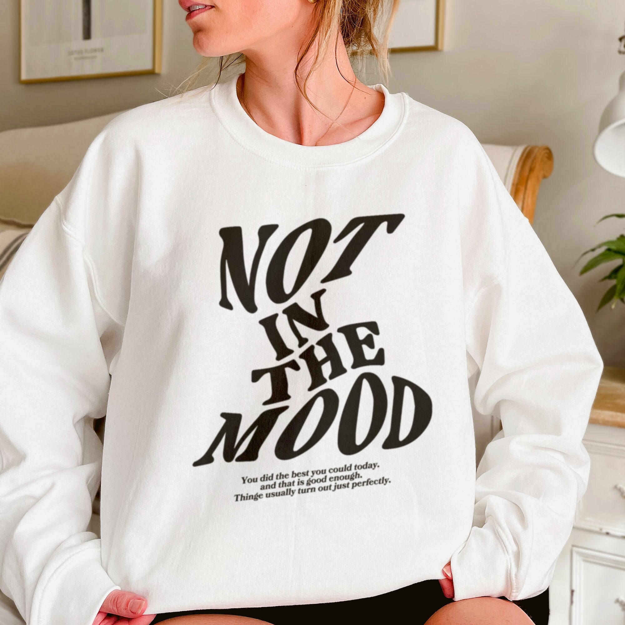 Felpa Not In The Mood, Felpa con cappuccio estetica, Felpa con cappuccio Mood, Felpa con cappuccio Mood, Felpa con cappuccio oversize, Felpa con cappu