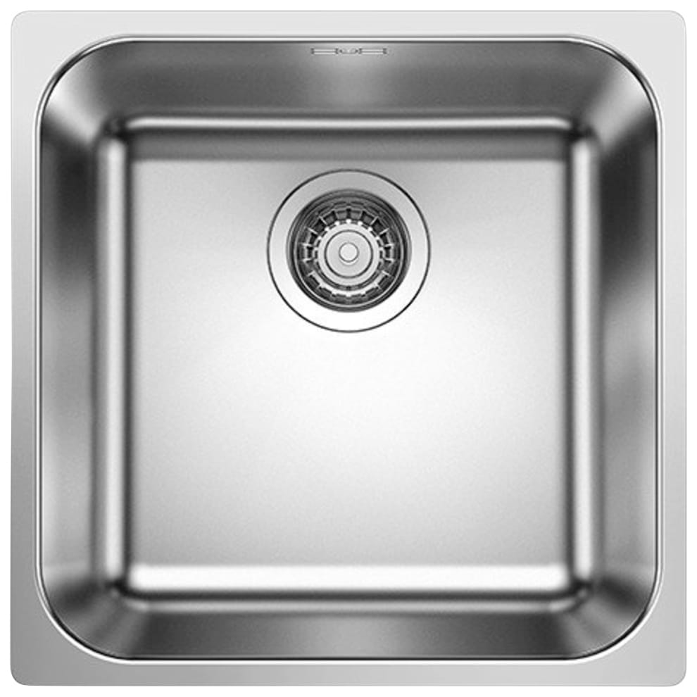 Edelstahlspüle BLANCO "SUPRA 400-IF R12", edelstahl, B:44cm H:18cm T:44cm, Edelstahl, Küchenspülen, zum wechselseitigen Einbau geeignet Image