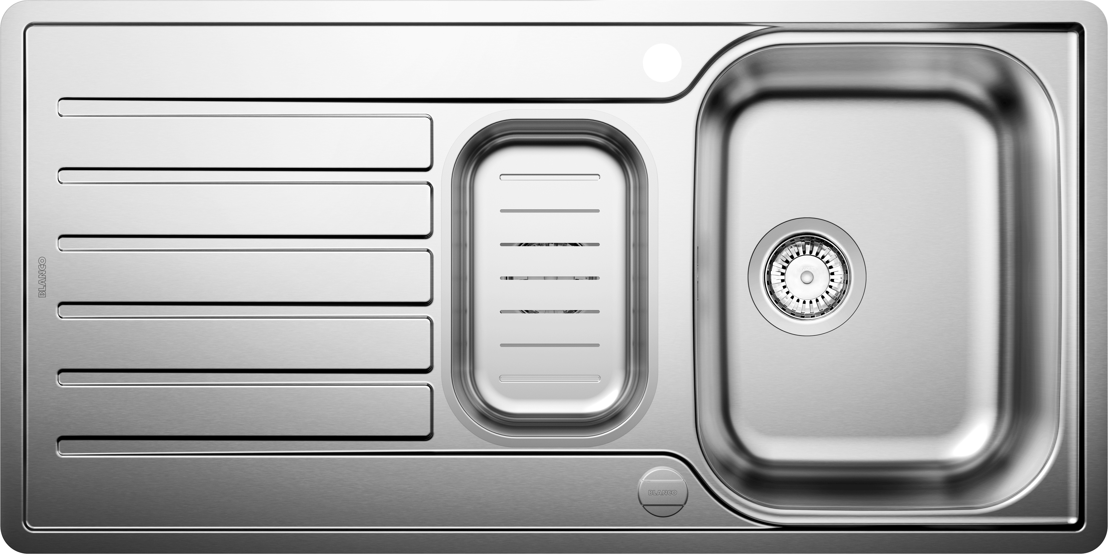 Edelstahlspüle BLANCO "LANTOS II 6 S-IF", edelstahl, B:100cm H:18cm T:50cm, Edelstahl, Küchenspülen Image
