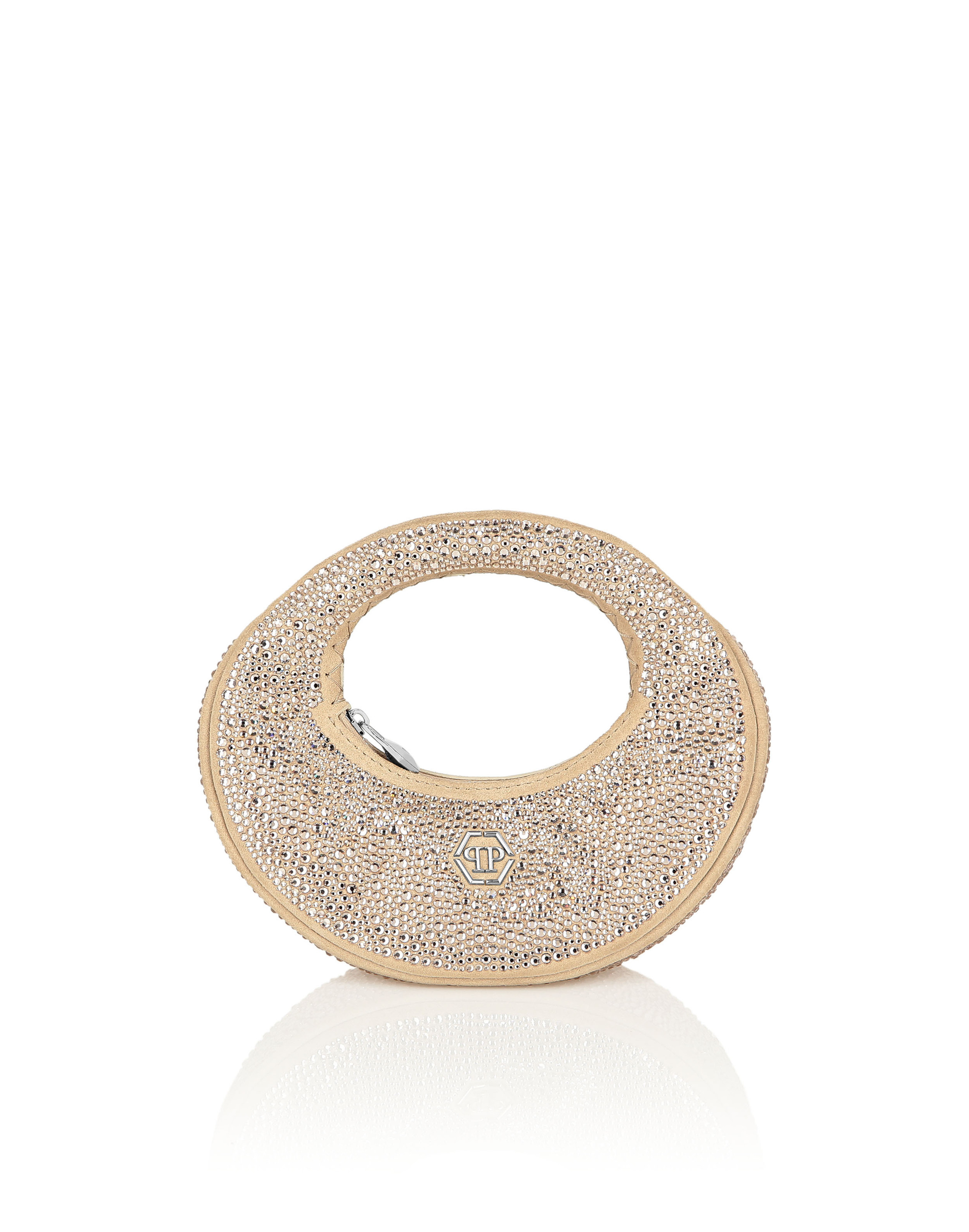 Suede Mini Handle Bag Strass Einheitsgröße