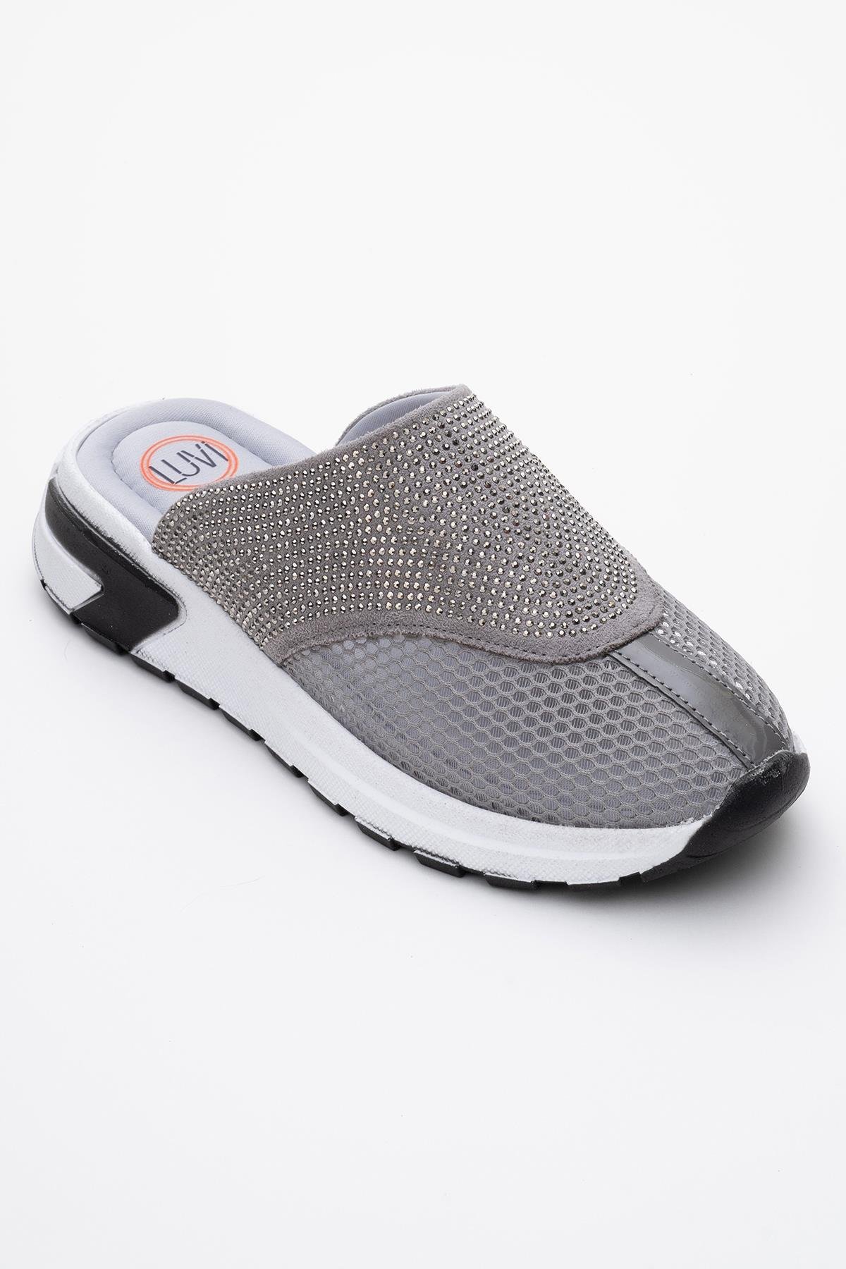 GLEA Mesh Strass Pantoletten Damen EU 38