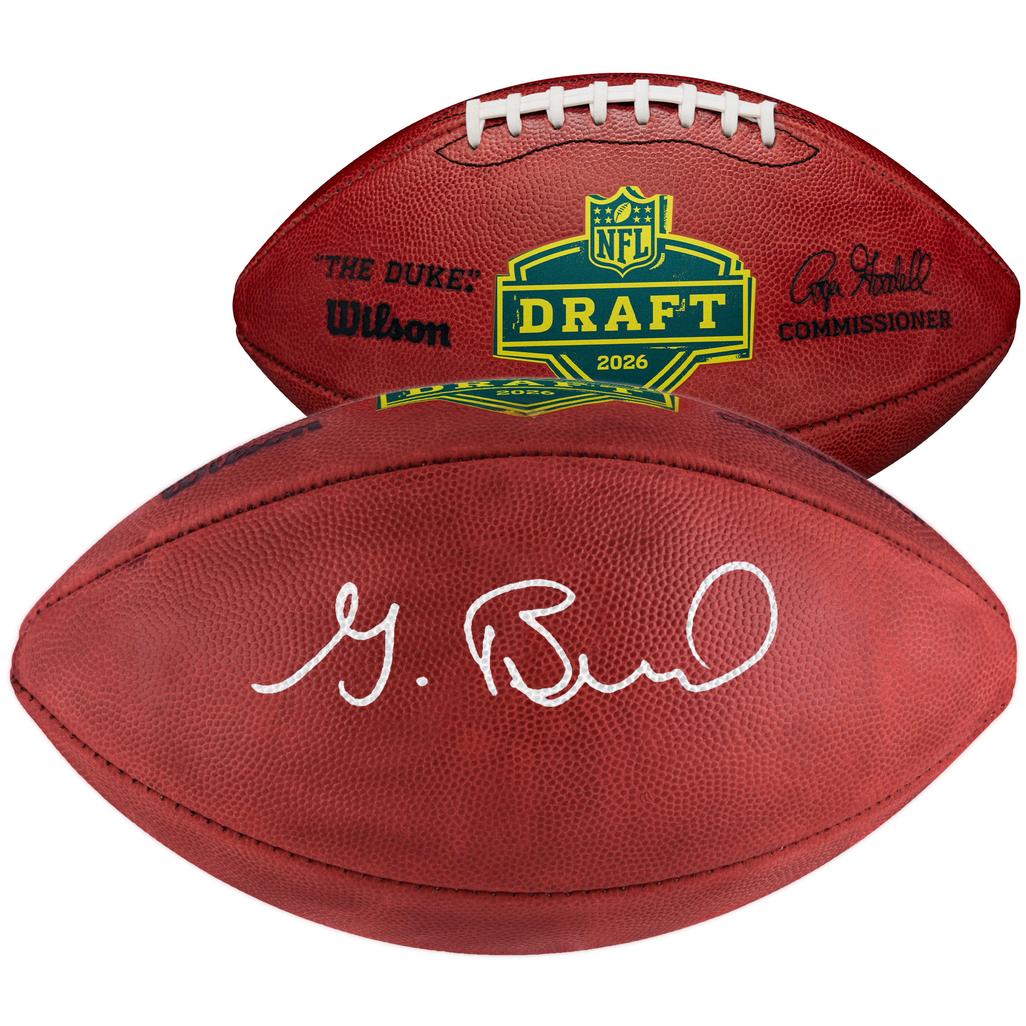 "Germie Bernard Pittsburgh Steelers Autogramm 2026 NFL Draft Wilson Duke Pro Football" Image