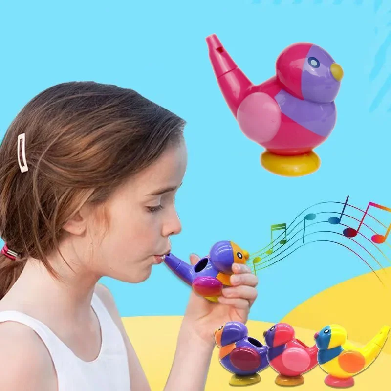 Farbige Zeichnungs-Wasservogelpfeife, Badespielzeug, Musikalisches Lernspielzeug, Geschenk, Musikinstrument Image