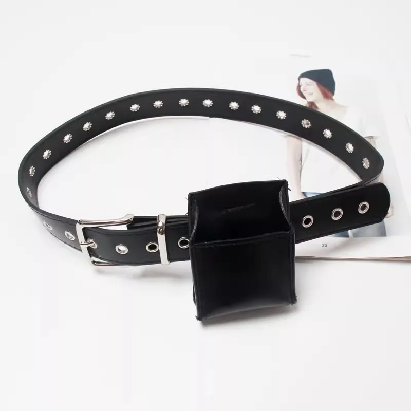 Frauen Mode Schwarz PU Leder Tasche Punk Korsett Weibliche Kummerbund Mantel Bund Kleid Decration Breiten Gürtel J226