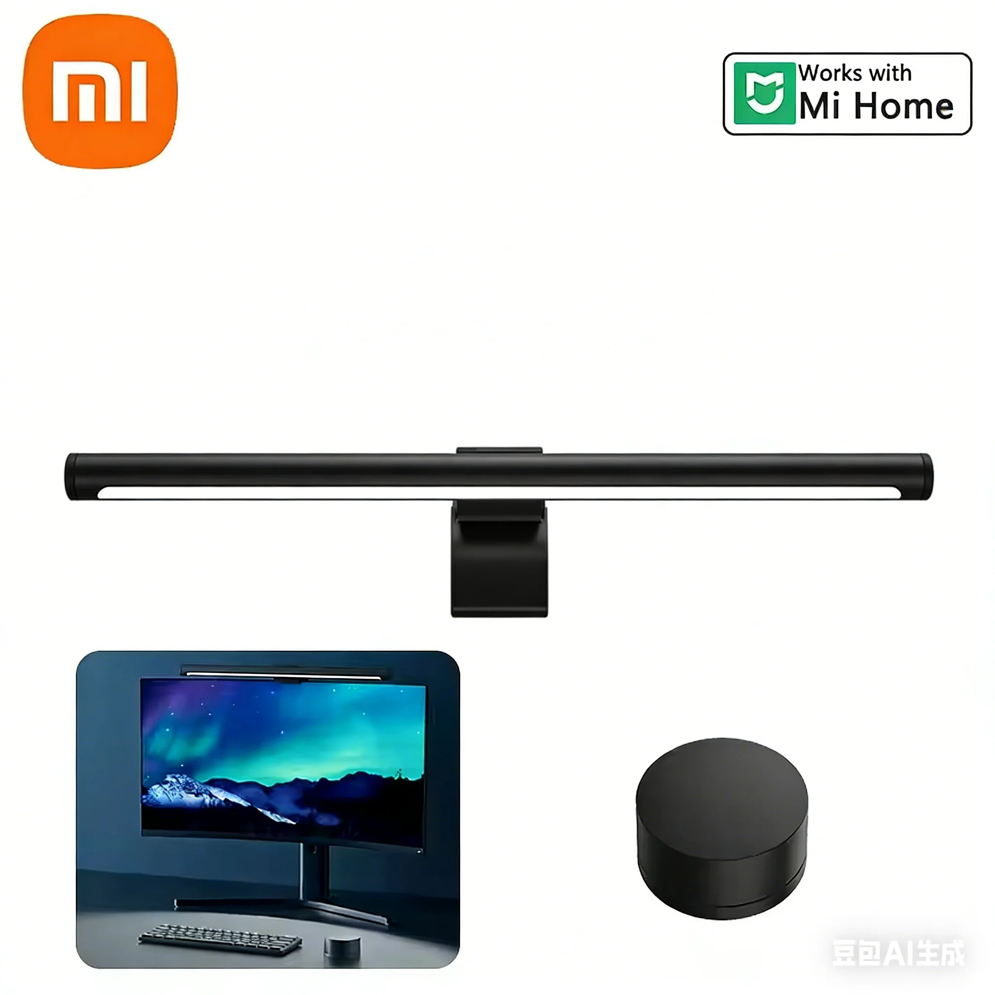 Verbesserte Xiaomi Mijia RA95 Schreibtischlampe 1S mit Fernbedienung für Computer-PC-Monitor, Bildschirmleuchte, LED-Hängeleuchte mit Mi Home App