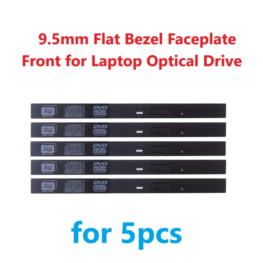 Los 5, flache Standard-9,5-mm-CD-DVD-ROM/RW-Lünette für optisches Laufwerk, Frontplatte, Frontplattenabdeckung für Laptop, optisches Laufwerk, ODD-DVD Image