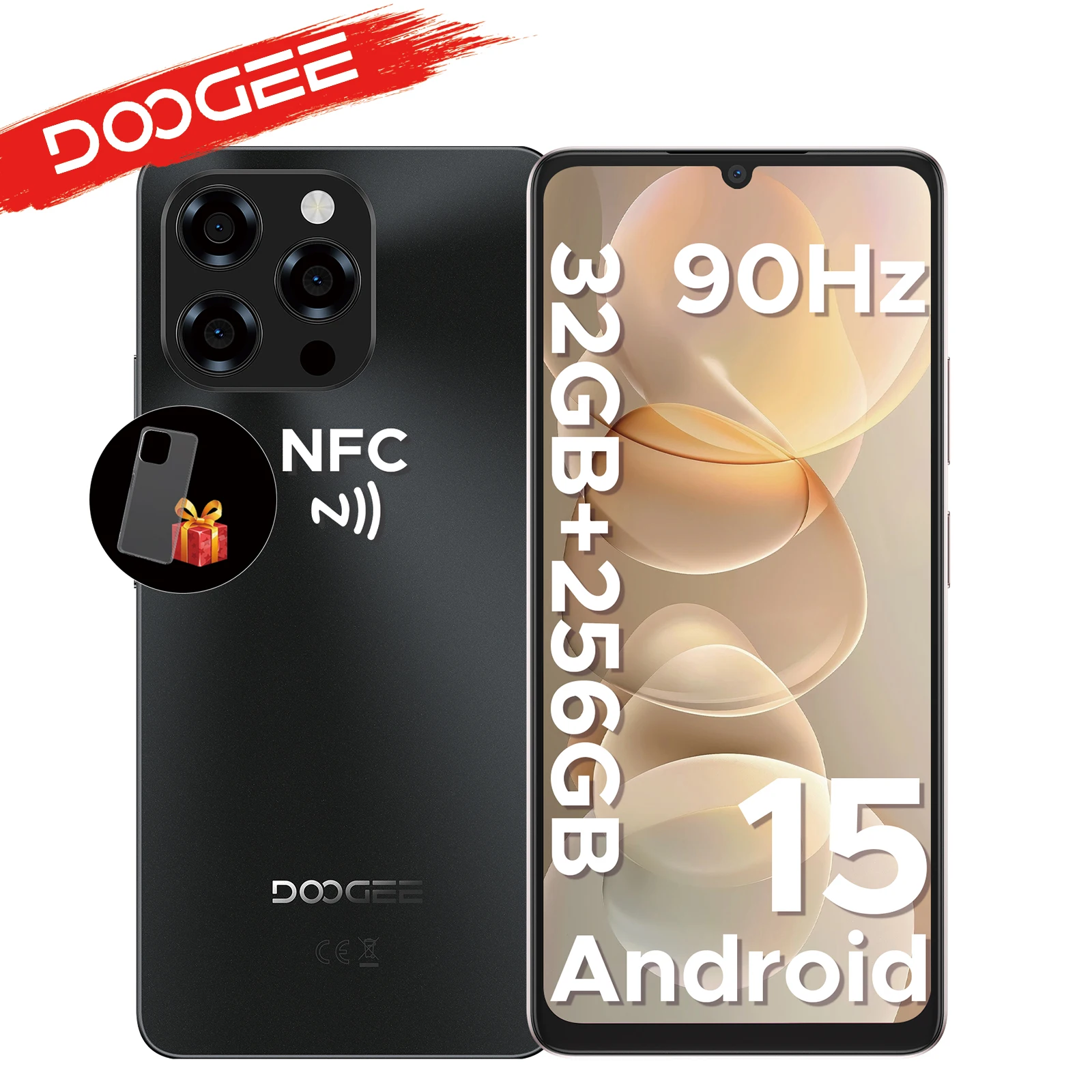 Globale Version DOOGEE Note58 Pro Smartphones Android 15 32 GB RAM 32 GB ROM Akku 6250 mAh großer HD-Bildschirm Smartphone