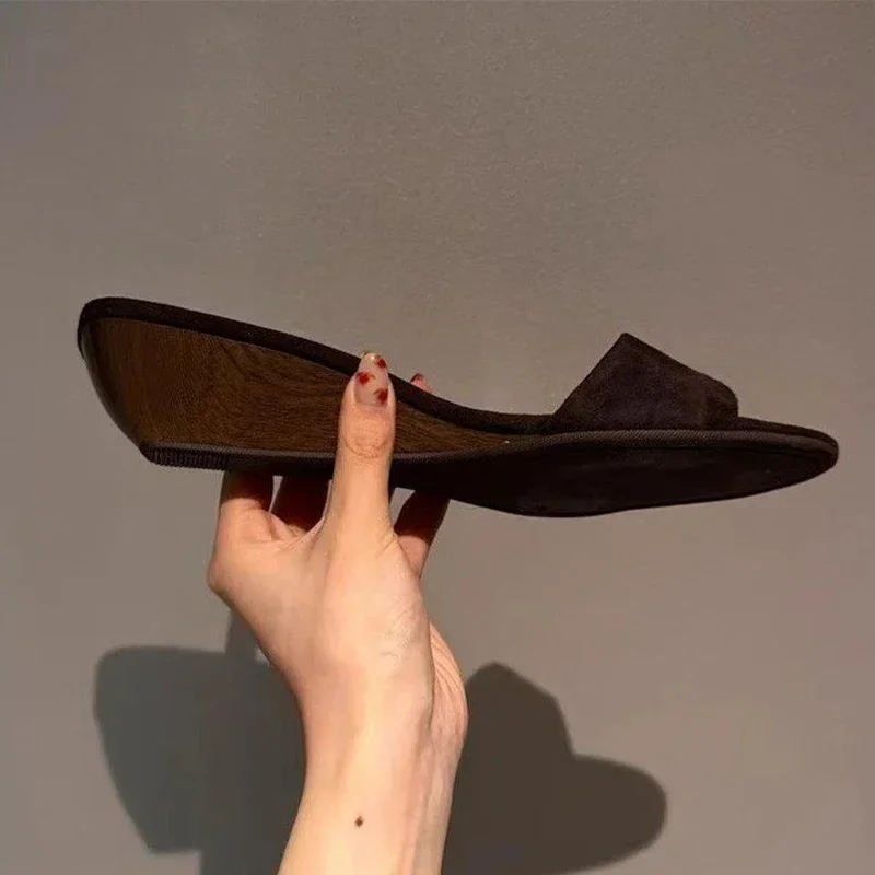 Frauen Keile Hausschuhe High Heels Sandalen Chunky Schuhe Sommer 2025, Neue Designer Offene spitze Schuhe Slingback Sexy Pumps Flip-Flops