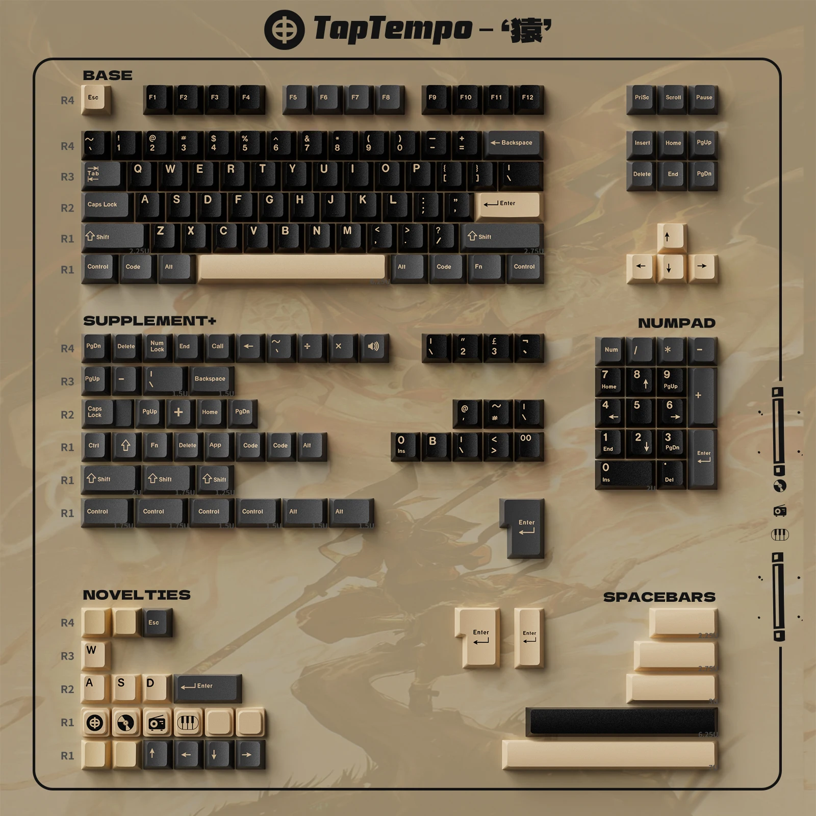 180 Tasten GMK Clones Ape Tastenkappen Cherry Profile Double Shot Tastenkappe für MX Switch mechanische Tastatur ISO Enter 7U Tasten Image