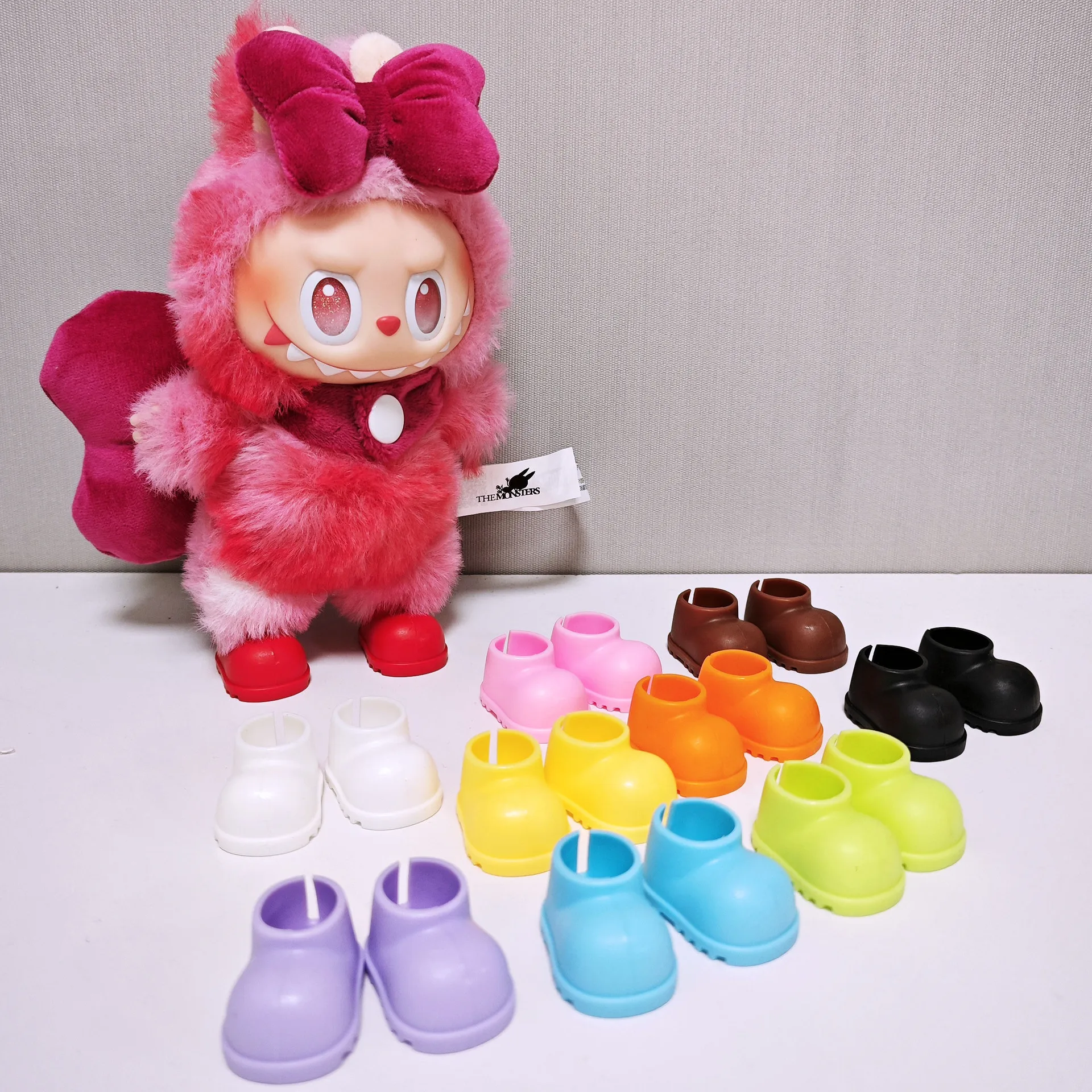 Für Labubu-Schuhzubehör 15 cm – 17 cm rosa Schuhe für Mädchen Labubu-Universalschuhe Image