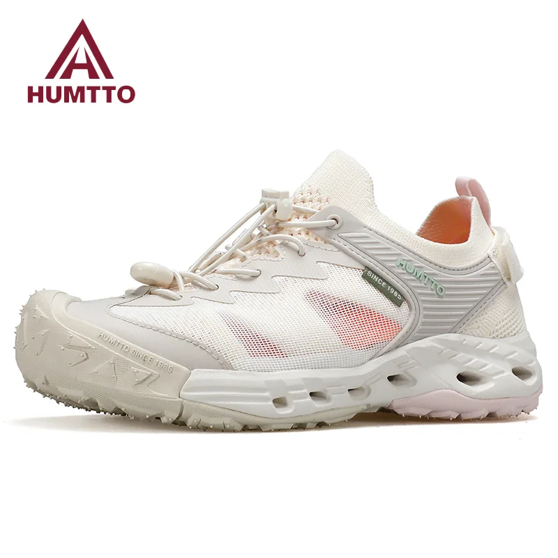 HUMTTO Sommer Wanderschuhe für Frauen Wasser Damen Sneakers Atmungsaktive Luxus Designer Anti-Rutsch Sport Trekking Outdoor Sneaker