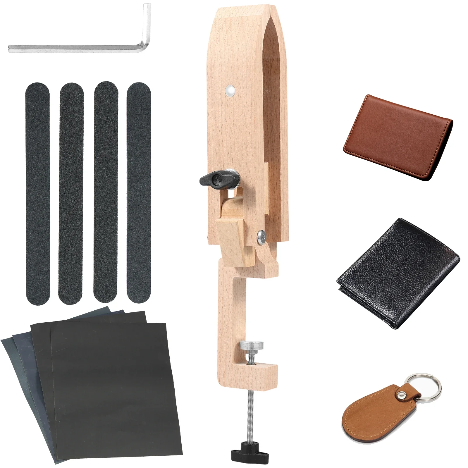Stitch Pony Holz Leder Pony faltbare Desktop Stitching Pony Pferd Klemme verstellbare Leder Nähwerkzeuge für DIY Lederhandwerk