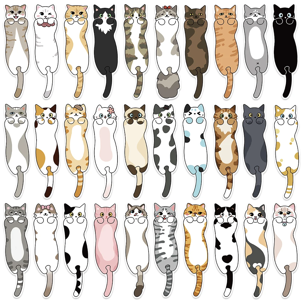 30PCS Cartoon Katze Lesezeichen Serie Einfache Handheld Künstlerische Kreative Materialien Lesen Papier Lesezeichen DIY Lesezeichen Image