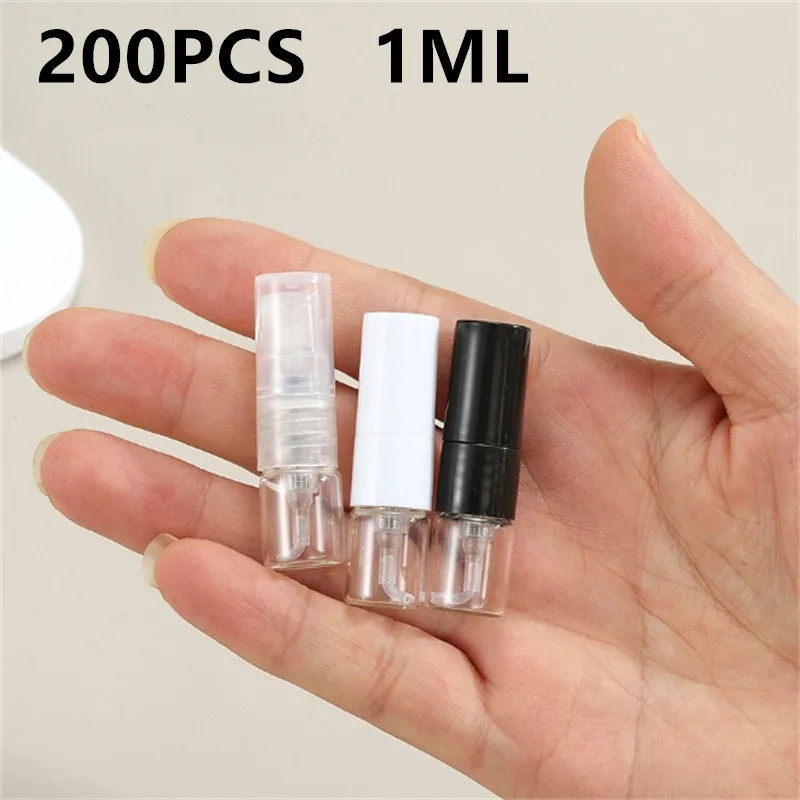 20/50/100/200 stücke 1ML Tragbare Glas Spray Flasche Nachfüllbare Flasche Direkt Pumpen Probe Spender Feine spray Parfüm Flasche ﻿ Image