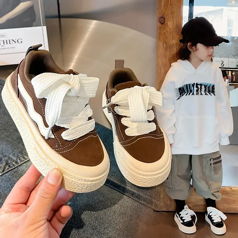 Kinder-Turnschuhe, modisch, runde Zehen, bequem, modisch, rutschfest, Sportschuhe für Kleinkinder, Kinder, weiche Sohle, lässig, vielseitiger Schuh Image