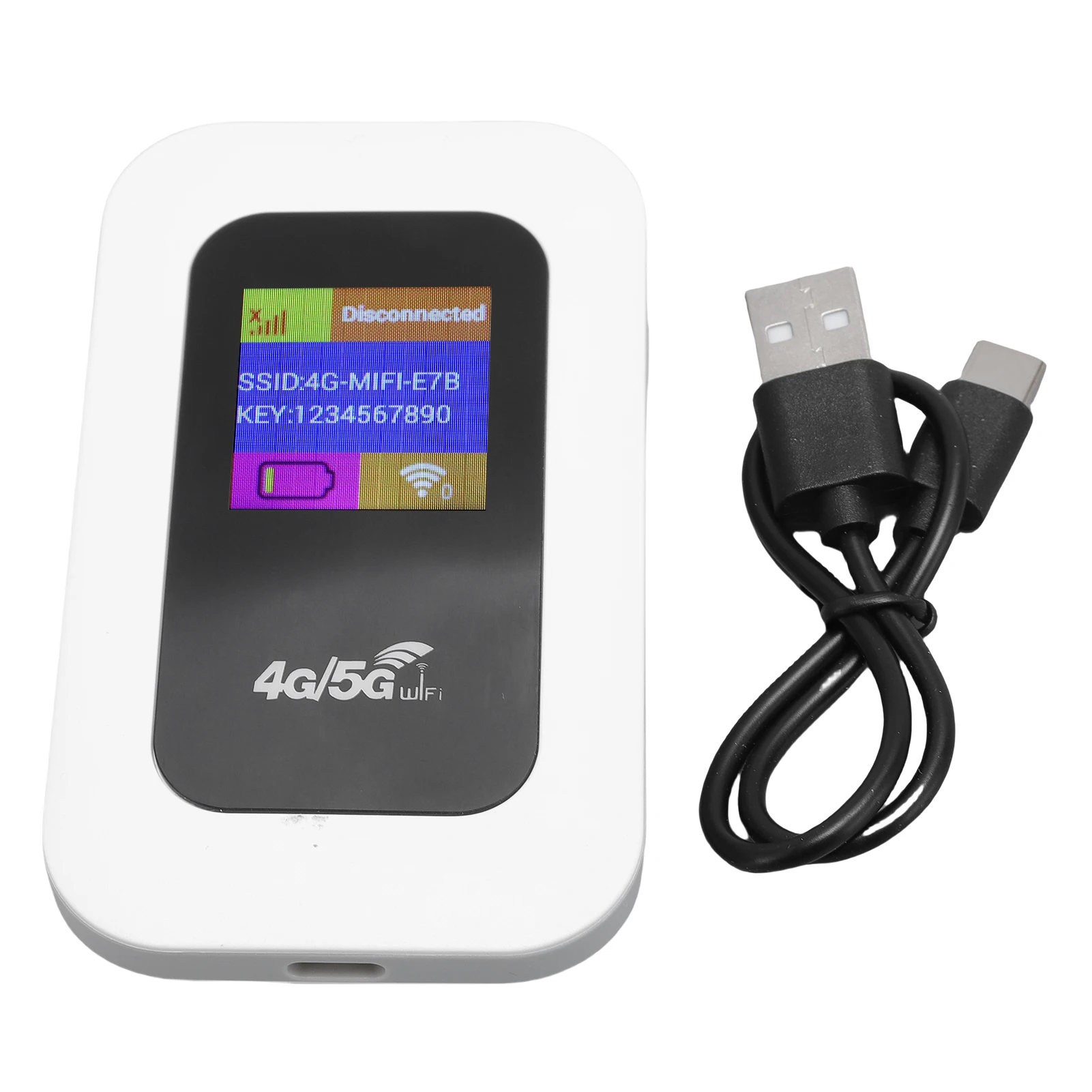 Tragbarer WLAN-Router, mobiles WLAN-Hotspot-Gerät, 300 Mbit/s, hohe Geschwindigkeit, 4G, 5G, kabelloses Taschennetzwerk, WLAN-Gerät für Reisen, Camping Image