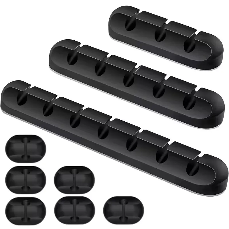 Kabelhalter-Clips, Kabelmanagement, Kabel-Organizer, Clips aus Silikon für USB-Ladekabel, Maus, Kabel, Draht, PC, Büro, Zuhause, Auto Image